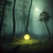 Yellow Orb in a Forest