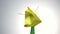 Yellow origami flower tulip.