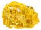 Yellow orpiment rock isolated