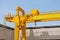 Yellow overhead crane