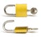 Yellow padlock and keys