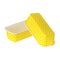 Yellow paper baking forms for cakes with dotted pattern