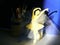 Yellow Paper Ballerina in the Spotlight Media Art