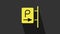 Yellow Parking icon isolated on grey background. Street road sign. 4K Video motion graphic animation