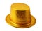 Yellow party hat isolated on white with clipping path.