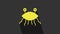 Yellow Pastafarianism icon isolated on grey background. 4K Video motion graphic animation