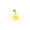 Yellow Pear, cutted fruit vector illustration on white