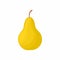 Yellow pear icon, cartoon style