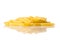 Yellow Penne Pasta on White Background