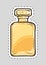 Yellow Perfume Flacon. Female Odour. Cut it out
