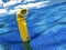 Yellow periscope over water