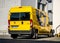 Yellow Peugeot Boxer van of Ceska posta Czech post office