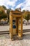 Yellow phone booth in Carlsbad