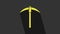 Yellow Pickaxe icon isolated on grey background. Blockchain technology, cryptocurrency mining, bitcoin, digital money