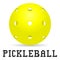 Yellow pickleball ball