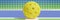 Yellow pickleball on a sports court against the background of a net. Close up 3D rendering