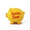 Yellow piggy bank.