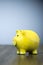 yellow piggy bank background