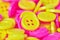 Yellow and pink buttons & x28;clasper& x29;