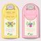 Yellow pink lotion label