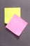 Yellow and pink note