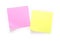 Yellow and pink note