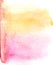 Yellow and pink transparent watercolor splashes abstract background