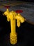 Yellow Pipe of Fire fighting water supply