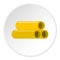 Yellow pipes icon circle