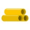 Yellow pipes icon isolated