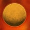 Yellow planet with orange background