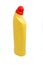 Yellow plastic bleach bottle