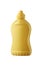 Yellow plastic bottle isolated on white background