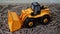 Yellow plastic bulldozer toy8