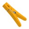 Yellow plastic clothes pin