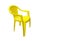 Yellow plastic garden chair