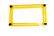 Yellow plastic measurement degree ruler isolated