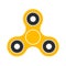 Yellow plastic spinner vector icon