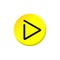 Yellow Play button sign - play video icon