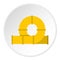 Yellow playground slider icon circle