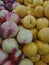 Yellow plums and Nectarines - Stockpile of fresh fruit, Johannesburg, South Africa