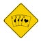 Yellow poker sign