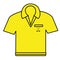 yellow polo shirt, graphic