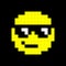 Yellow Popular Cartoon Face Pixel Art Background