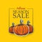 Yellow poster for autumn sale