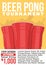 yellow poster of beer pong vector illustration poster template