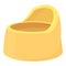Yellow potty icon cartoon vector. Baby toilet