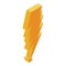 Yellow power bolt icon, isometric style