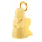 Yellow prayer baby angel with golden halo