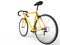 Yellow profesional sports bike - rear wheel focus